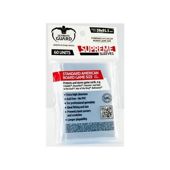 Ultimate Guard: 60 Bustine (59x91.5mm) Standard American Size