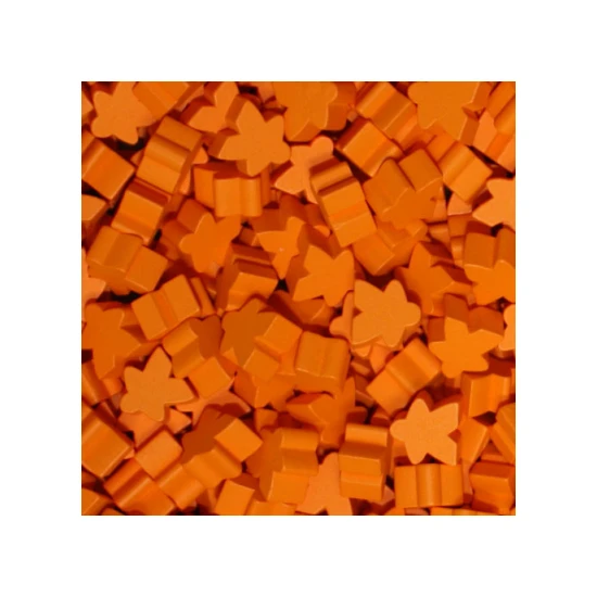 Carcassonne: Sacchetto con 100 Meeples di Colore Arancione