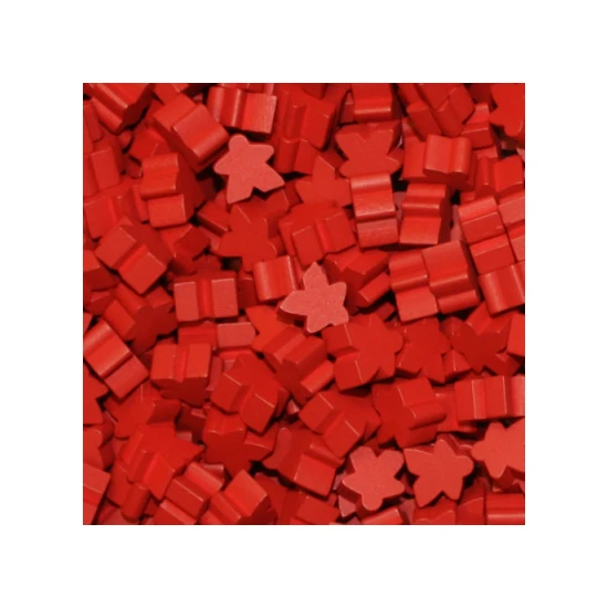 Carcassonne: Sacchetto con 100 Meeples di Colore Rosso