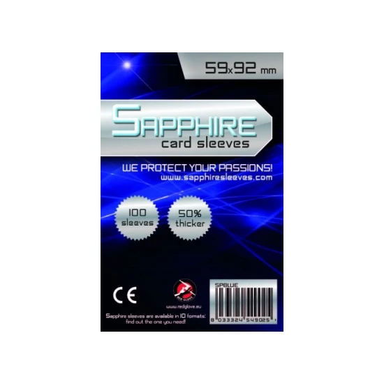 Sapphire: 100 Bustine EURO (59 x 92 mm) (Blue)