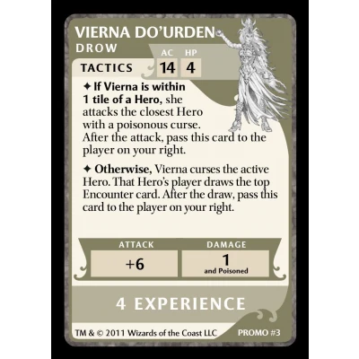 Dungeons & Dragons: The Legend of Drizzt Board Game – Vierna Do'Urden Promo Main