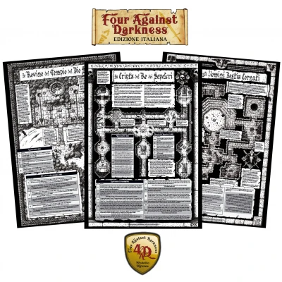 Four Against Darkness - Meandi Oscuri - 3 Dungeon Posters Main