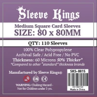 Sleeve Kings Medium Square Card Sleeves (80x80mm) 110 Pack 60 Microns