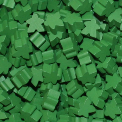 Carcassonne: Sacchetto con 100 Meeples di Colore Verde Main