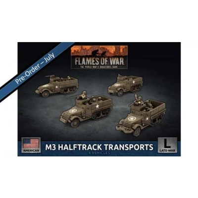M3 Halftrack Transport Platoon (x4 Plastic) Main