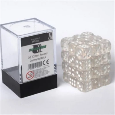 Dice Cube - Set 36 Dadi D6 12mm - Transparent White Main