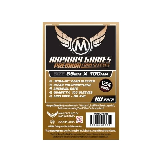 Mayday: 80 Bustine Premium Magnum Ultra-Fit per Sit Gloria Romae e 7 Wonders (65 x 100 mm) (MDG7106) Main