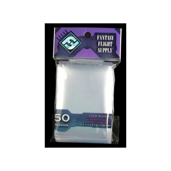 FFG: 50 Clear Sleeves - Standard European Board Game Pack (59x92 mm) (FFS04) Main