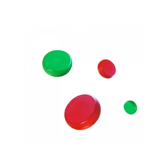 Set di 24 pedine Rosso/Verde per Crokinole Main