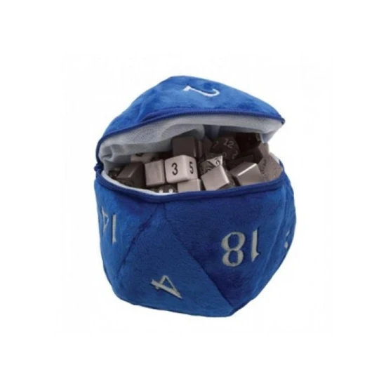 D20 Plush Dice Bag - Blue Main