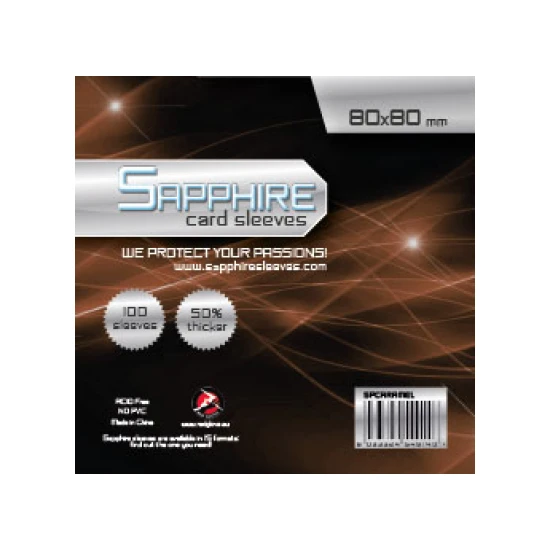 Sapphire: 100 Bustine Protettive (80 x 80 mm) (Caramel) Main