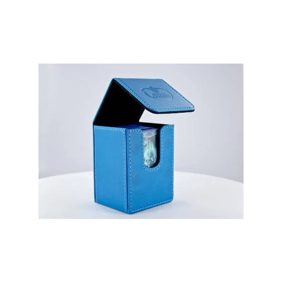 Ultimate Guard: Scatolina Porta Mazzo Azzurra in Pelle per 80+ Carte (UGD010147) Main