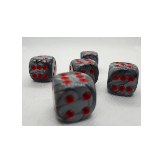 Wurfelset D6 Deluxe: Marble/red (12) Main