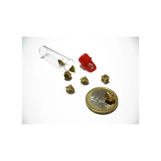 Set Dadi Micro Metal (7) - Oro Main