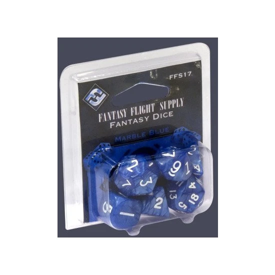 Roleplay Dice - Marble Blue Main