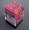 Scatolina con 36 Dadi Marmo Rosso (Marble: Rot)