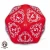 Dado Jumbo D20 Red & White Card Game Level Counter