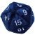 Jumbo D20 Novelty Dice Plush Blue With Silver Reprint