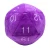Jumbo D20 Novelty Dice Plush Purple With White Numbering